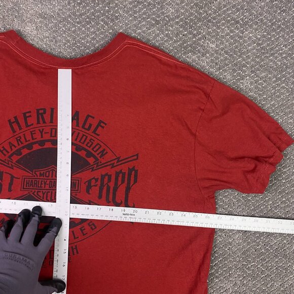 Harley Davidson T Shirt Men's 2XL Double Sided Life's a Journey Fast Free - Picture 10 of 11